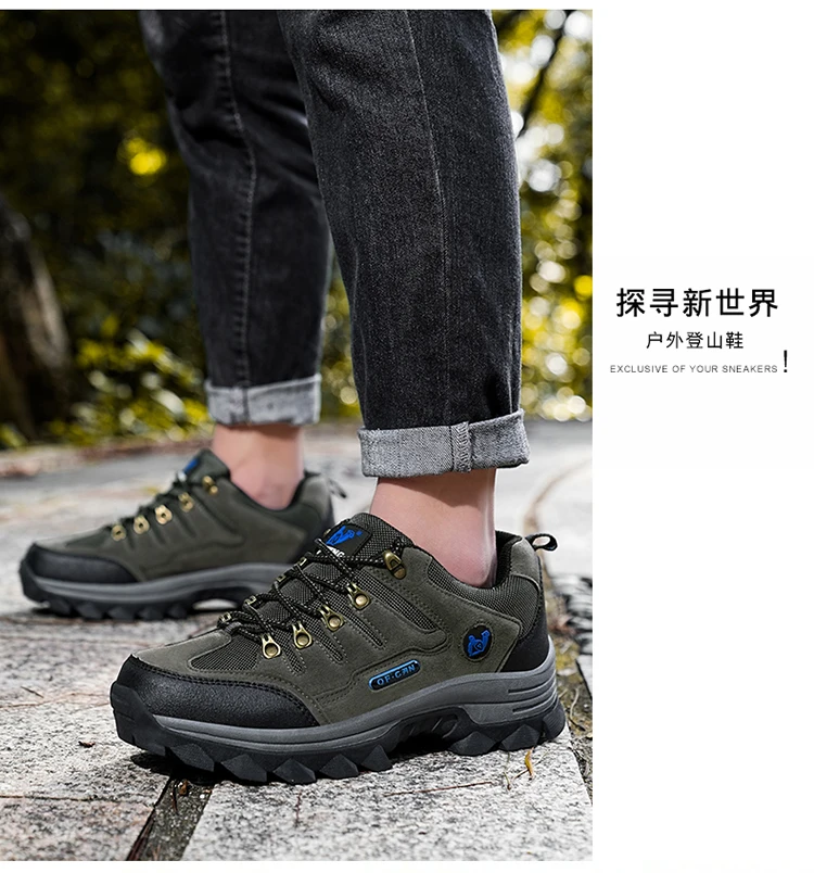 Winter Casual Shoes Men Leather Comfortable Walkng Shoes Autumn Classic Outdoor Sneakers Women High Top Hiking Sneakers Lace Up