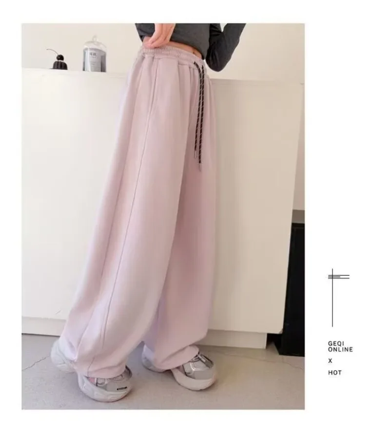 UNITIM Junior Girls Sweatpant Cotton Letter Embroidery Young Teens Girls Sports Pants Loose Elastic Waist Children Girls Trouser