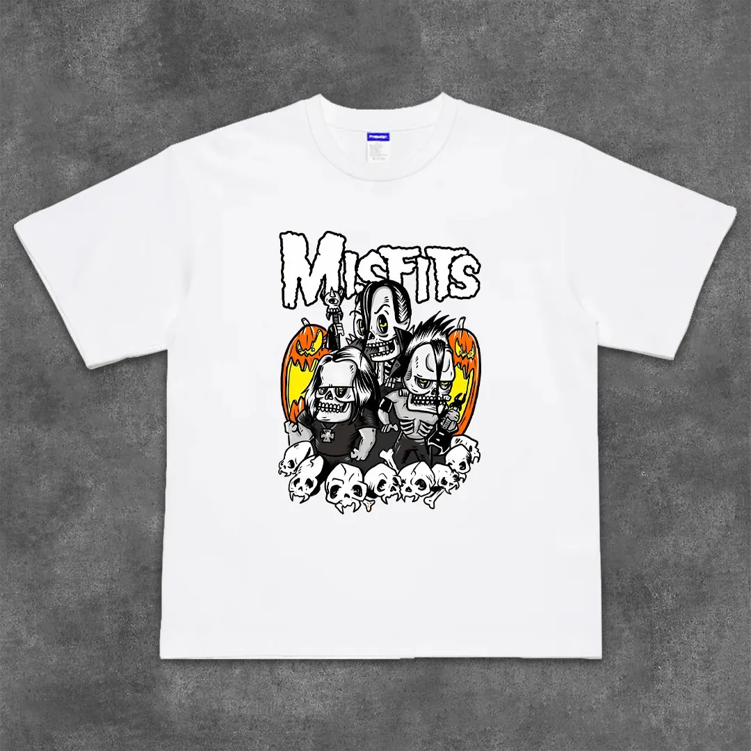 Misfits T-shirt Wolfs Blood Hardcore Punk Rock Band Is A Casual T-shirt Luxury Band Brand for Both Men and Women Top