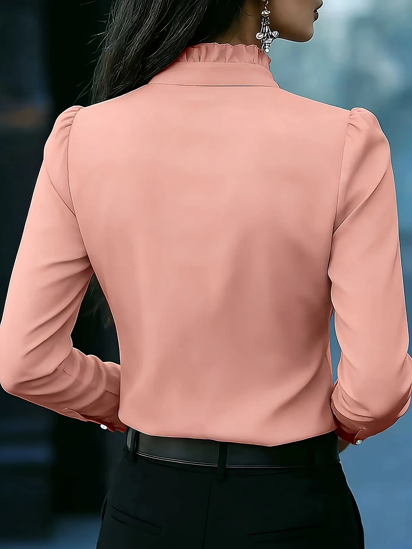 Temperament Loose Woman Shirt Fashion Casual Blouse Elegant Long Sleeve Woman Shirt Holiday Weekend Top