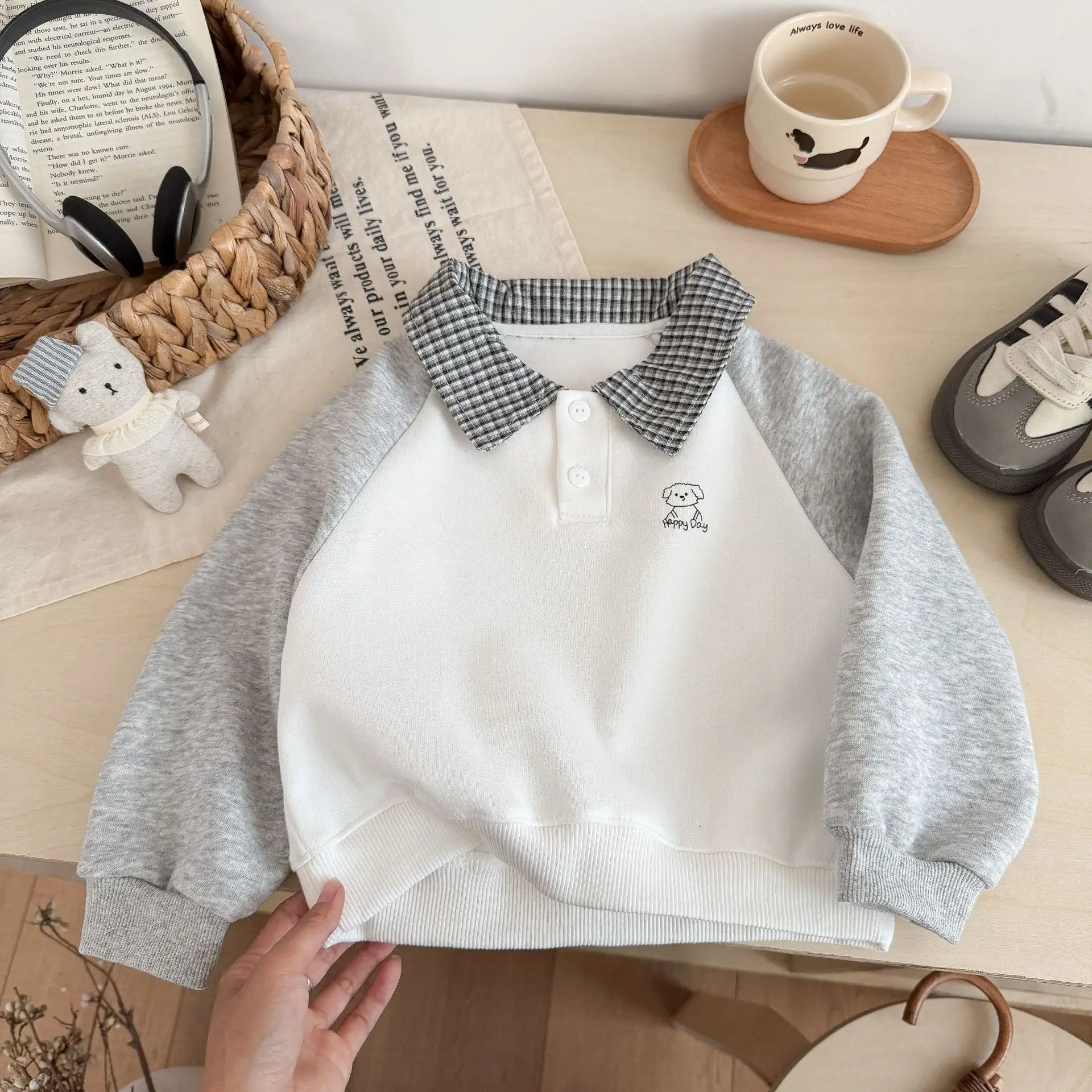 Fashion Boys Sweatshirt Casual Spring Leisure Polo T-shirt Tops