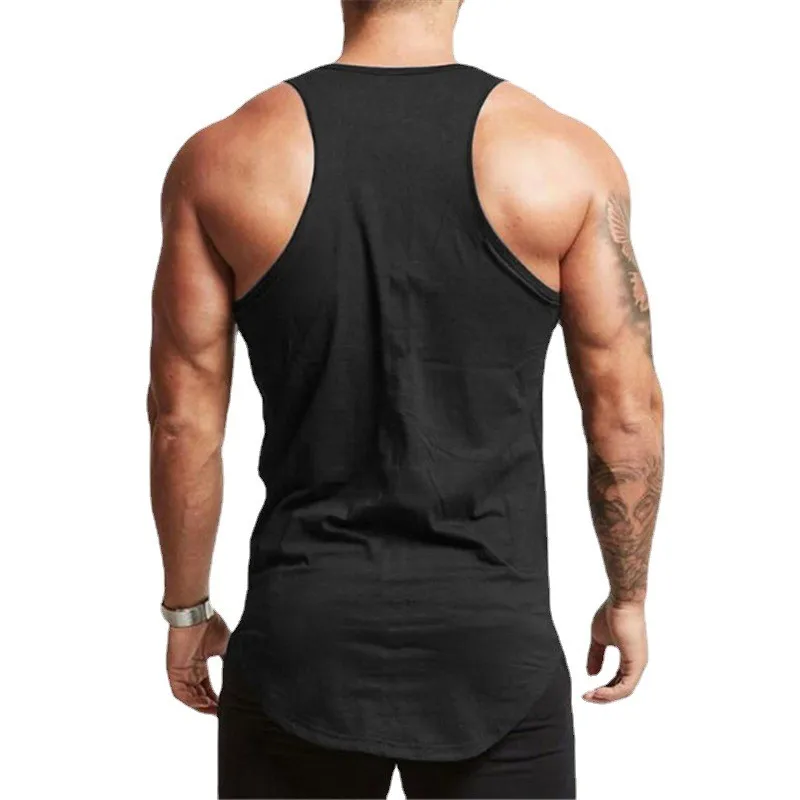 Mens Bodybuilding Clothing Fitness Sportwear Muscle Tank Tops Summer Cotton Running Casaul Vests Gym Workout Sleeveless Shirts