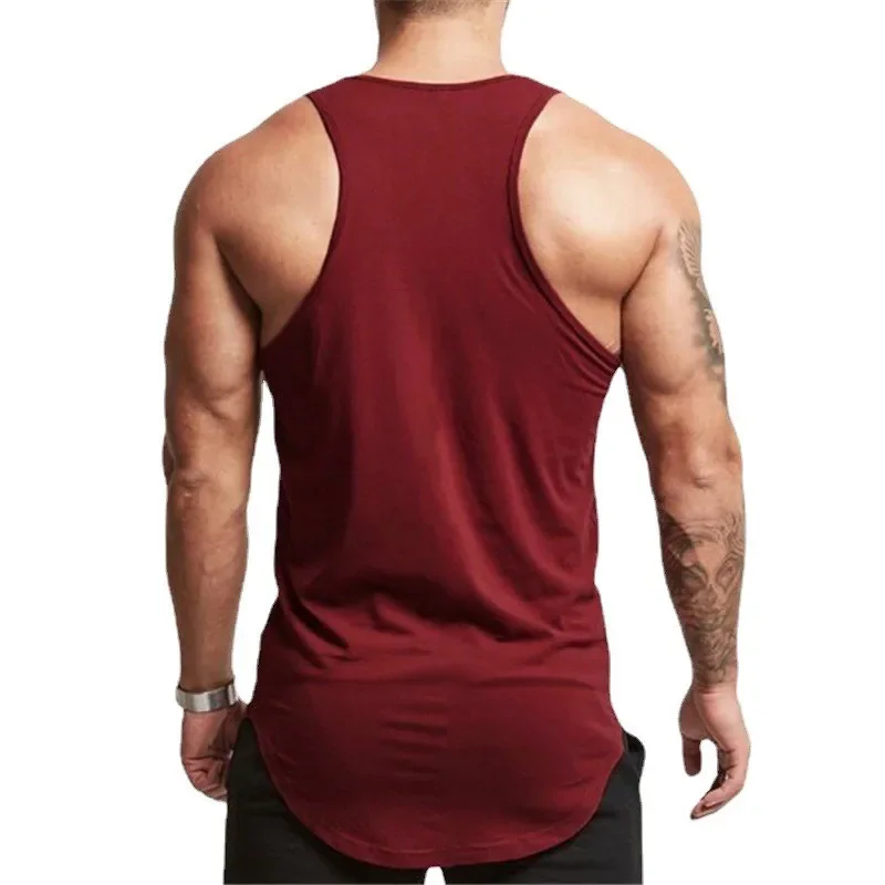 Mens Bodybuilding Clothing Fitness Sportwear Muscle Tank Tops Summer Cotton Running Casaul Vests Gym Workout Sleeveless Shirts