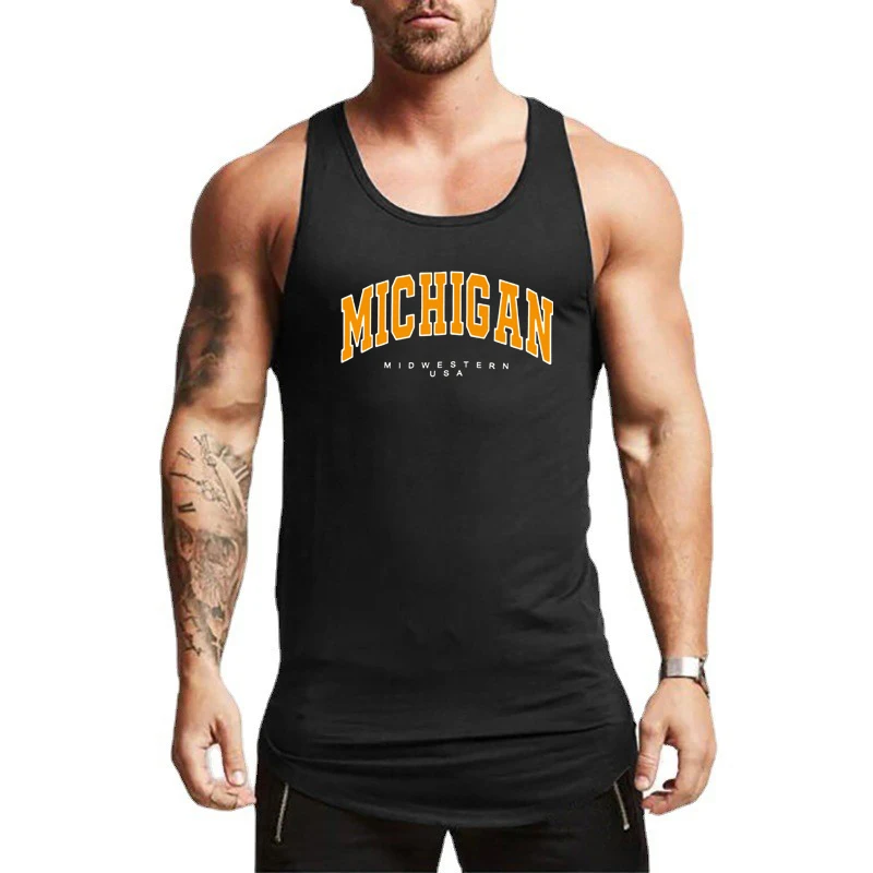Mens Bodybuilding Clothing Fitness Sportwear Muscle Tank Tops Summer Cotton Running Casaul Vests Gym Workout Sleeveless Shirts
