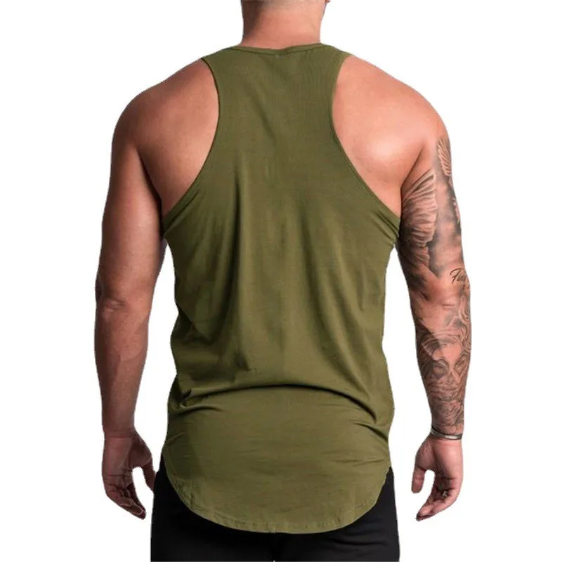 Mens Bodybuilding Clothing Fitness Sportwear Muscle Tank Tops Summer Cotton Running Casaul Vests Gym Workout Sleeveless Shirts