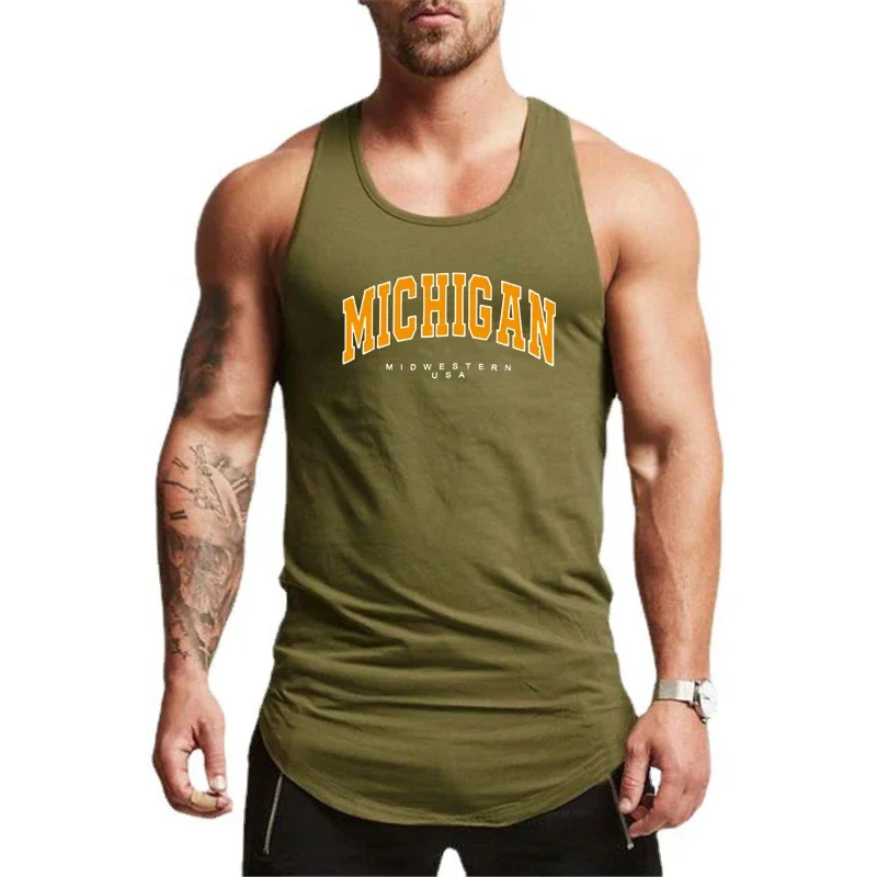 Mens Bodybuilding Clothing Fitness Sportwear Muscle Tank Tops Summer Cotton Running Casaul Vests Gym Workout Sleeveless Shirts
