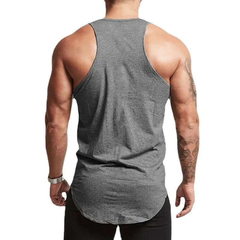 Mens Bodybuilding Clothing Fitness Sportwear Muscle Tank Tops Summer Cotton Running Casaul Vests Gym Workout Sleeveless Shirts