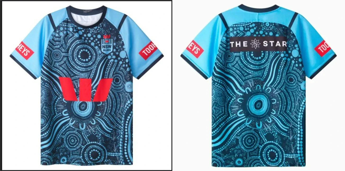 Summer New Australian Blue Shirt Training Shirt, Blue Shirt Men's Rugby Shirt, Quick-Drying Breathable Casual Sportswear T-Shirt