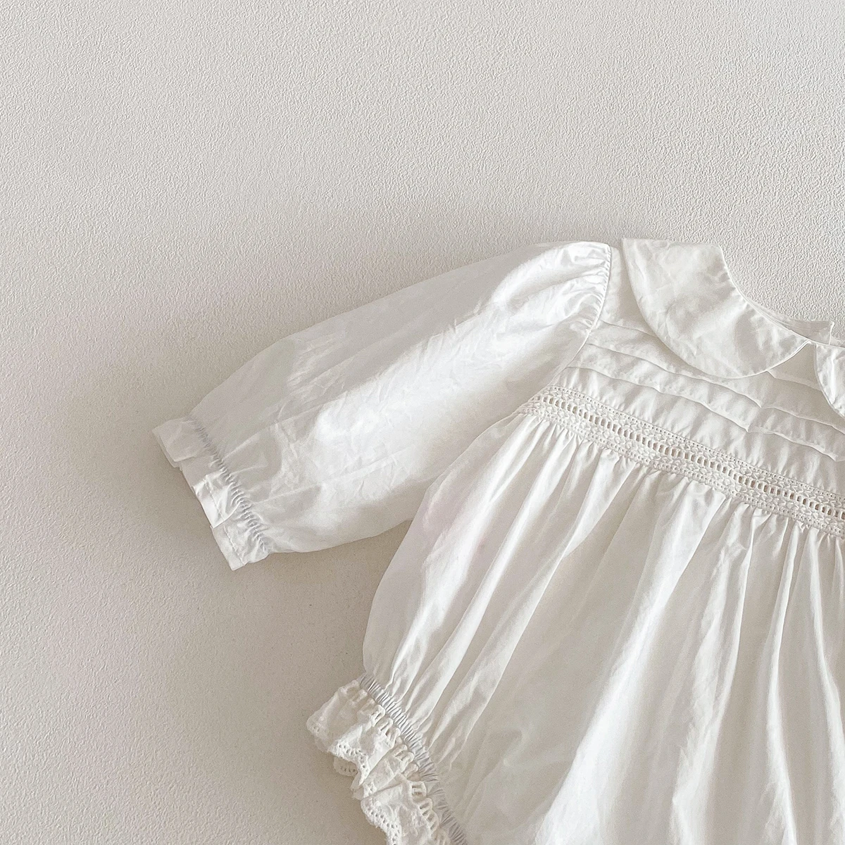 Spring Baby Girls Rompers Sweet Newborn Cozy Long Sleeve Peter Collar Onesies Baby Ruffles Bodysuits for Baby Girl Clothes 0-24M