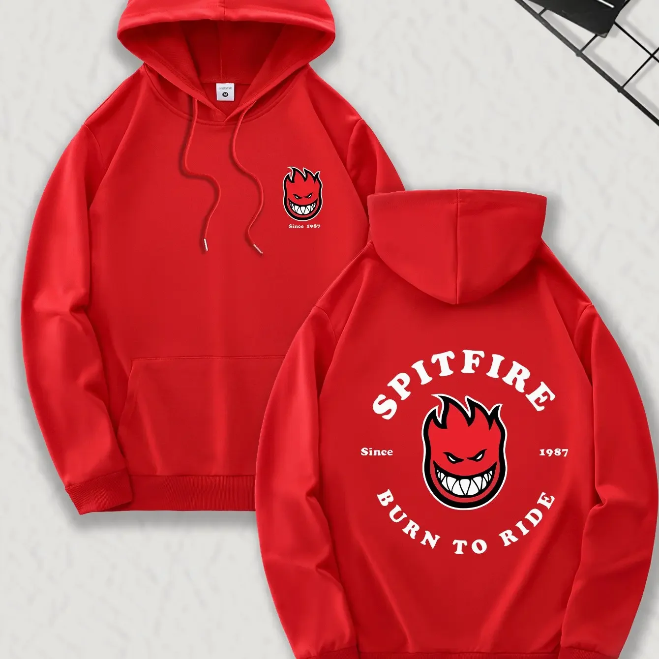2026 New Men's Trendy Hooded Sweatshirt, Casual Daily Drawstring Hoodie, Front & Back Print Sport Pullover anime hoodie