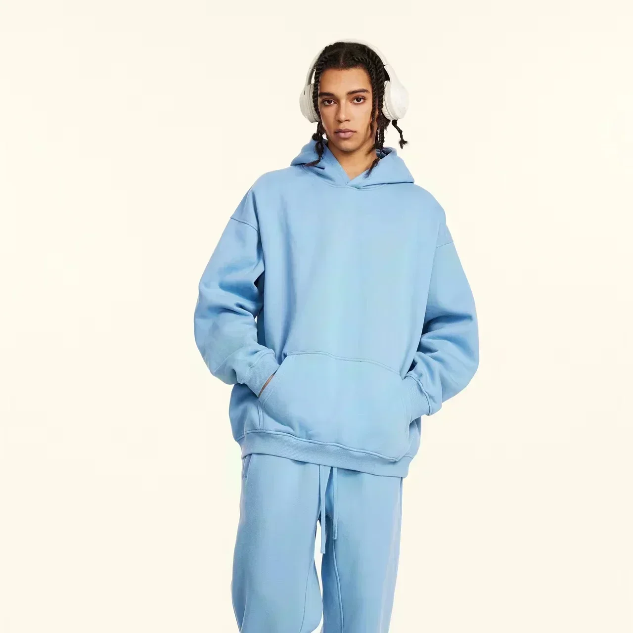 2026 New Men's Trendy Hooded Sweatshirt, Casual Daily Drawstring Hoodie, Front & Back Print Sport Pullover anime hoodie