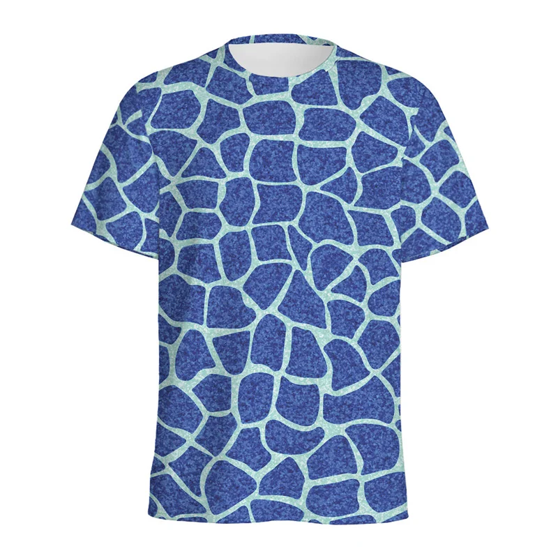 Summer Comfortable and Fashionable Flower Animal Cute Giraffe Pattern Girl Round Neck Short Sleeved T-shirt