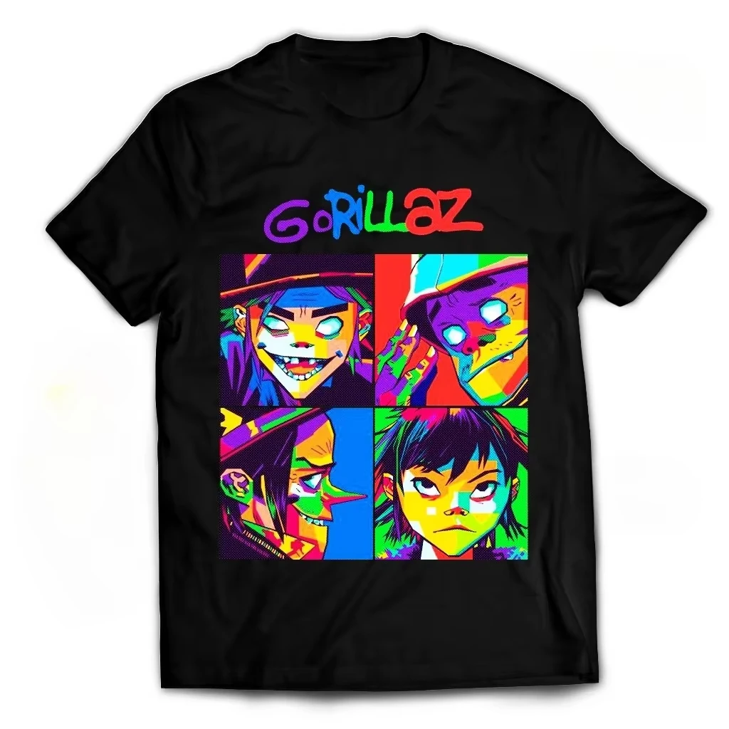 Gorillaz 2-D Murdoc Niccals Noodle Russel Hobbs graphic unisex shirt 2026 New Men fashion Y2k 100%Cotton Short sleeve Tshirt