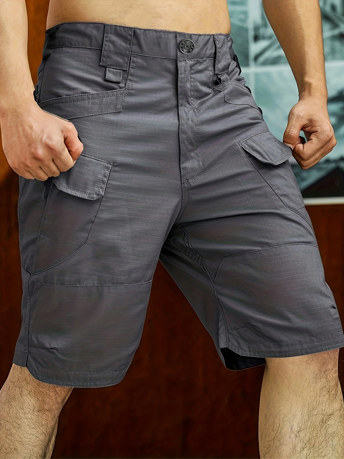 2026 US Plus Size Cargo Shorts Men's Fashion Summer Hip Hop Casual Big Size Pants Outwear Trend Port Wind Gym Pants Outwear Men