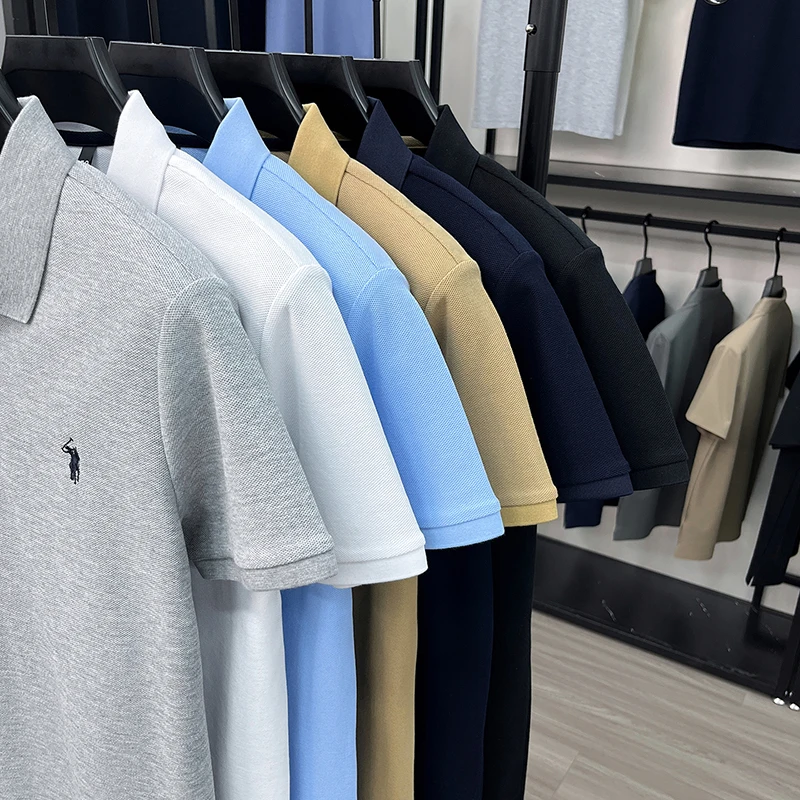 100% pure cotton short sleeve polo shirt summer breathable men's T-shirt designer brand Paul Pony embroidery fashion casual top