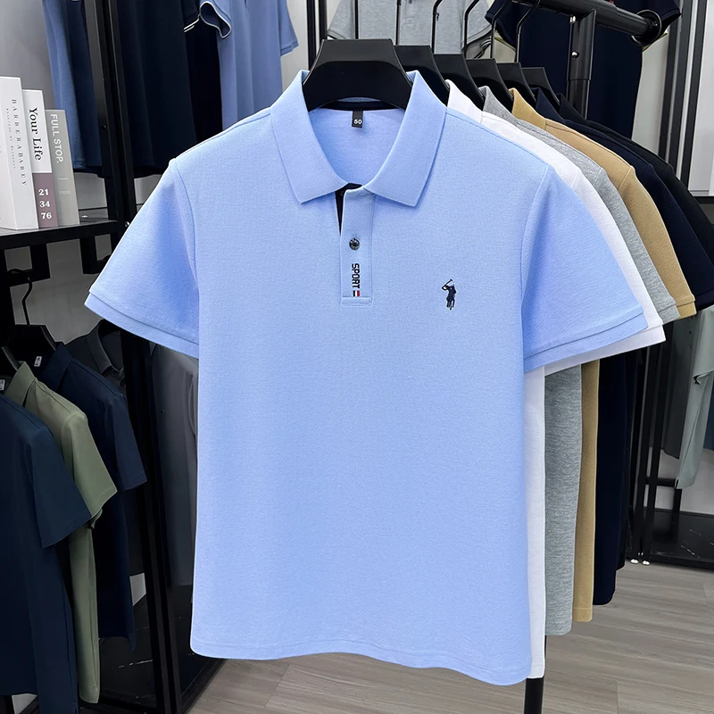 100% pure cotton short sleeve polo shirt summer breathable men's T-shirt designer brand Paul Pony embroidery fashion casual top