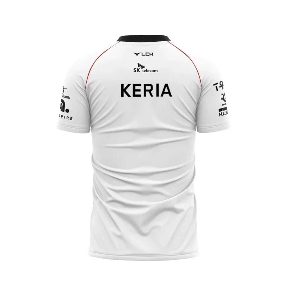 2026 T1 Championship Five-Star Commemorative Team Jersey E-sports World Finals Jersey T-shirt LOL Faker ZOFGK Gold Print Top