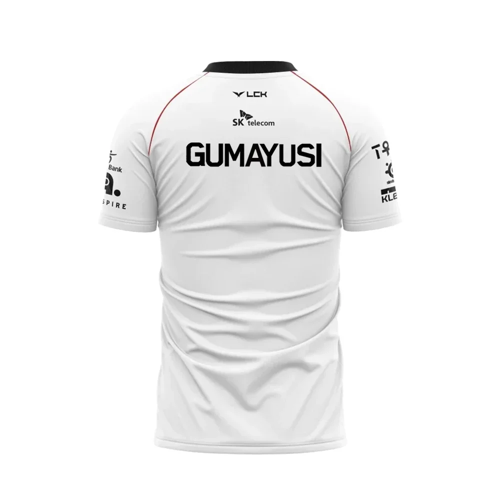 2026 T1 Championship Five-Star Commemorative Team Jersey E-sports World Finals Jersey T-shirt LOL Faker ZOFGK Gold Print Top