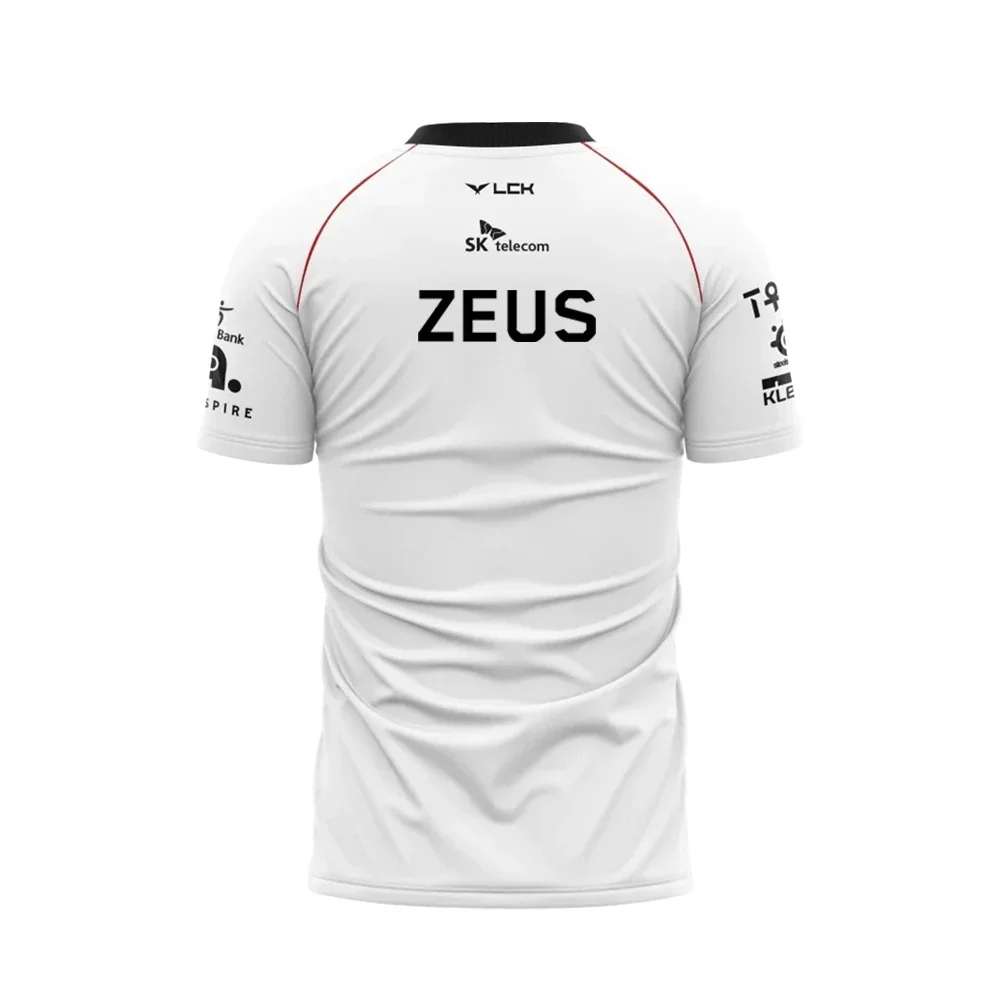 2026 T1 Championship Five-Star Commemorative Team Jersey E-sports World Finals Jersey T-shirt LOL Faker ZOFGK Gold Print Top