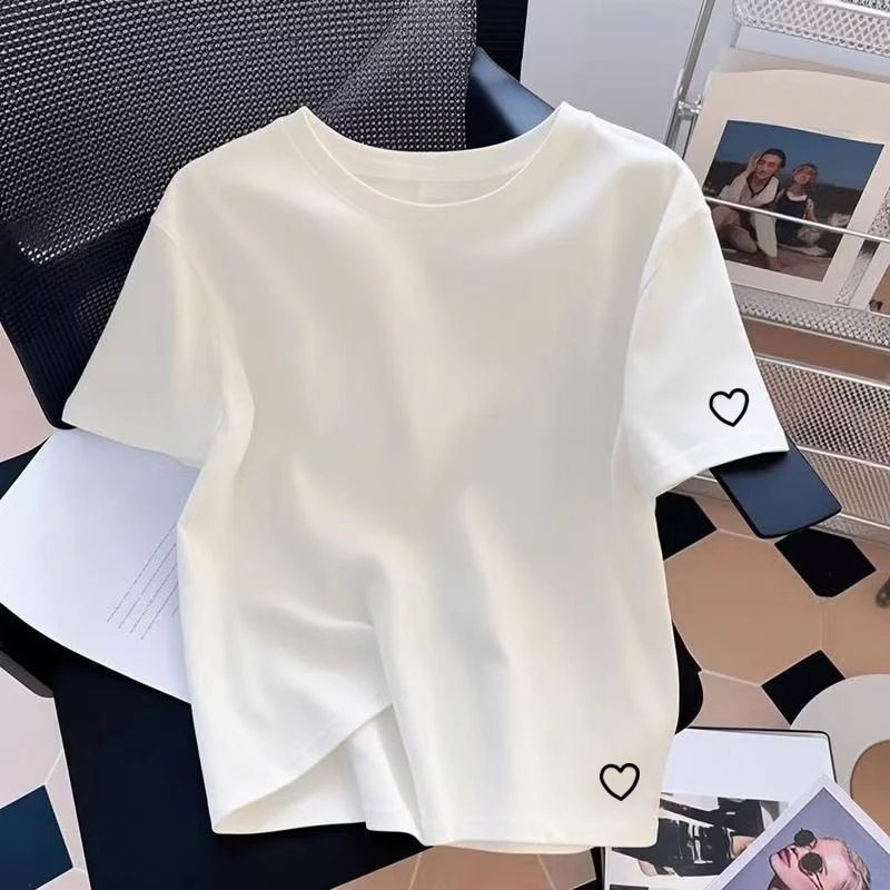 Summer New Womens T-shirts Cotton Printing Casual O-Neck Short Sleeve Outdoor Sports Jogging Woman Clothes 2026 Daily Tees Tops