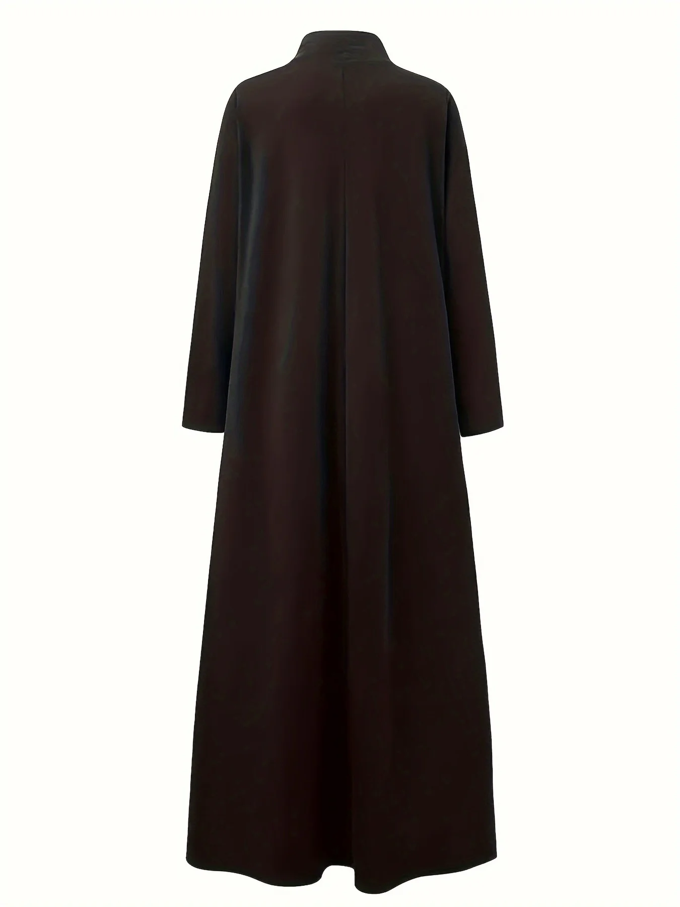 2026 Casual and Elegant Style - Solid Color Round Neck Loose Dress with Long Sleeves and Skirts, Suitable for Daily Travel