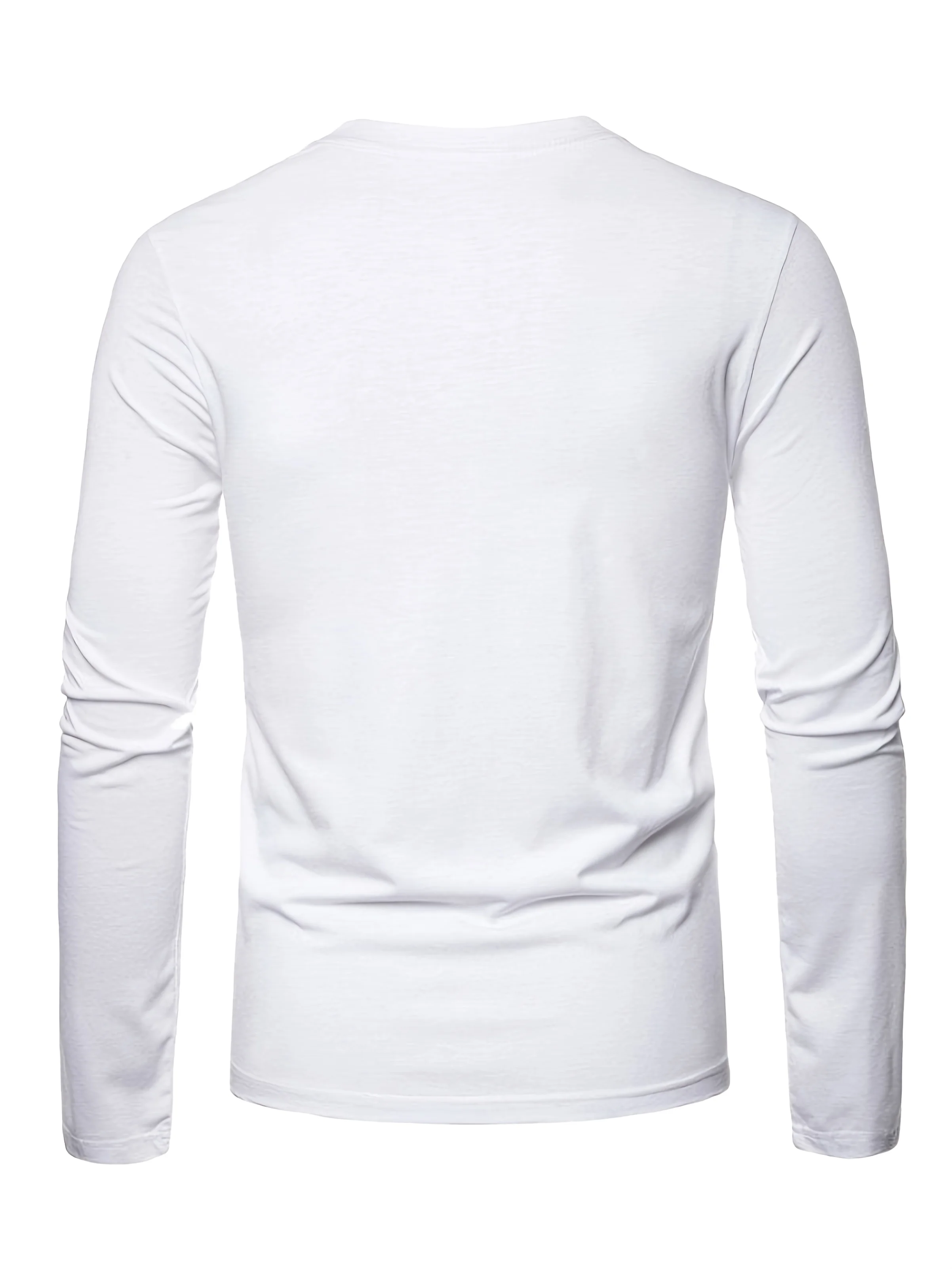 Men's 100% Pure Cotton Loose and Comfortable Casual Sports THE ORIGINALS Letter Printed Round Neck Long Sleeved T-Shirt Top