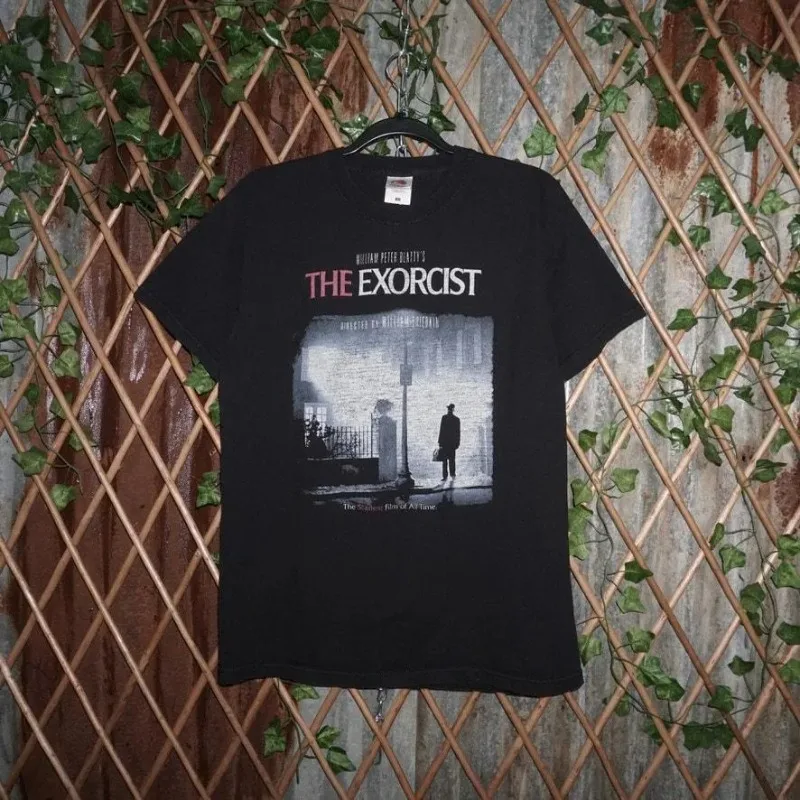Vintage Y2K Exorcist Movie Men's T-shirt Summer New Cotton Casual Fashion T-shirt