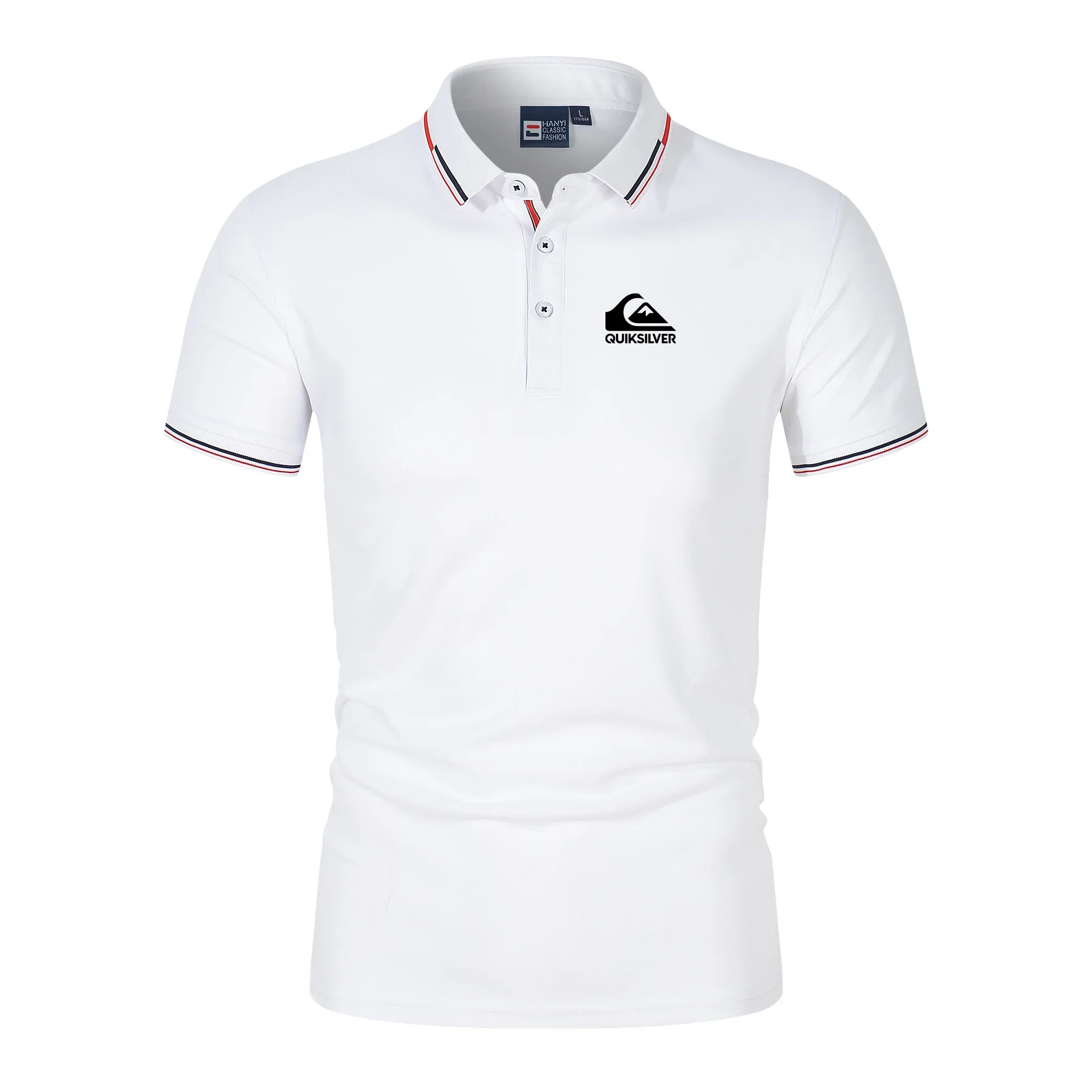 Quiksilver Men'S Business Polo Shirt Half-Sleeved Summer Casual Top Short-Sleeved T-Shirt For Men