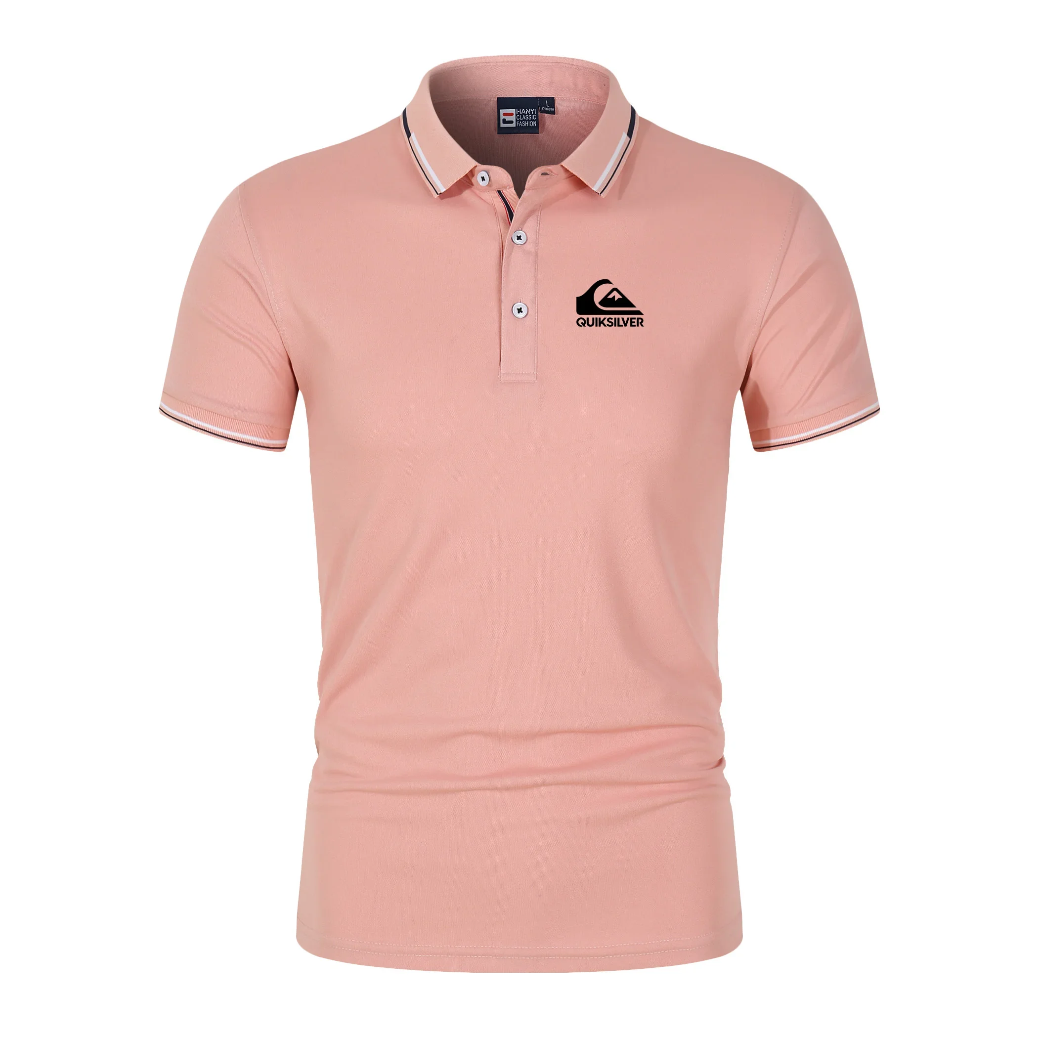 Quiksilver Men'S Business Polo Shirt Half-Sleeved Summer Casual Top Short-Sleeved T-Shirt For Men