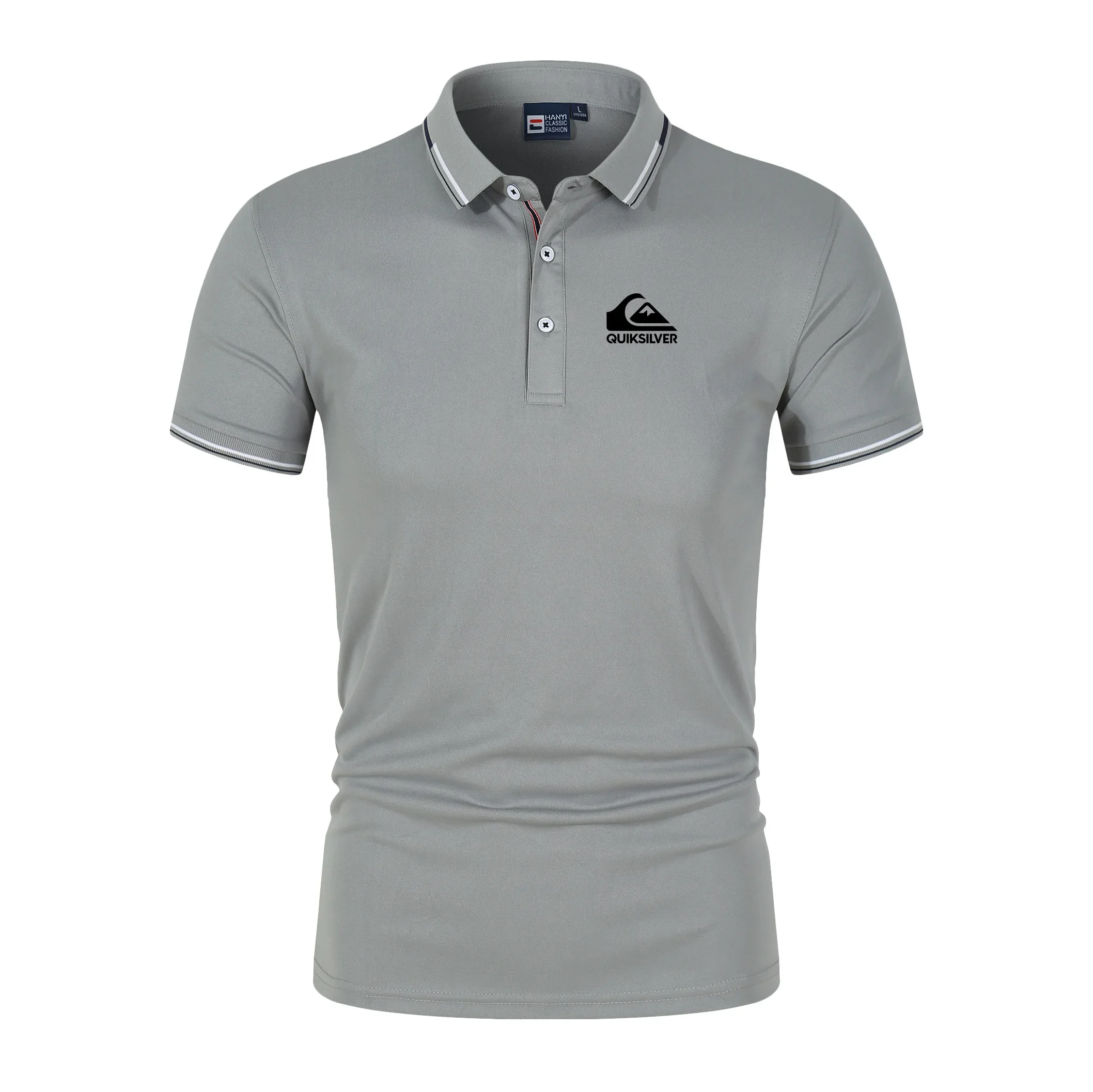 Quiksilver Men'S Business Polo Shirt Half-Sleeved Summer Casual Top Short-Sleeved T-Shirt For Men