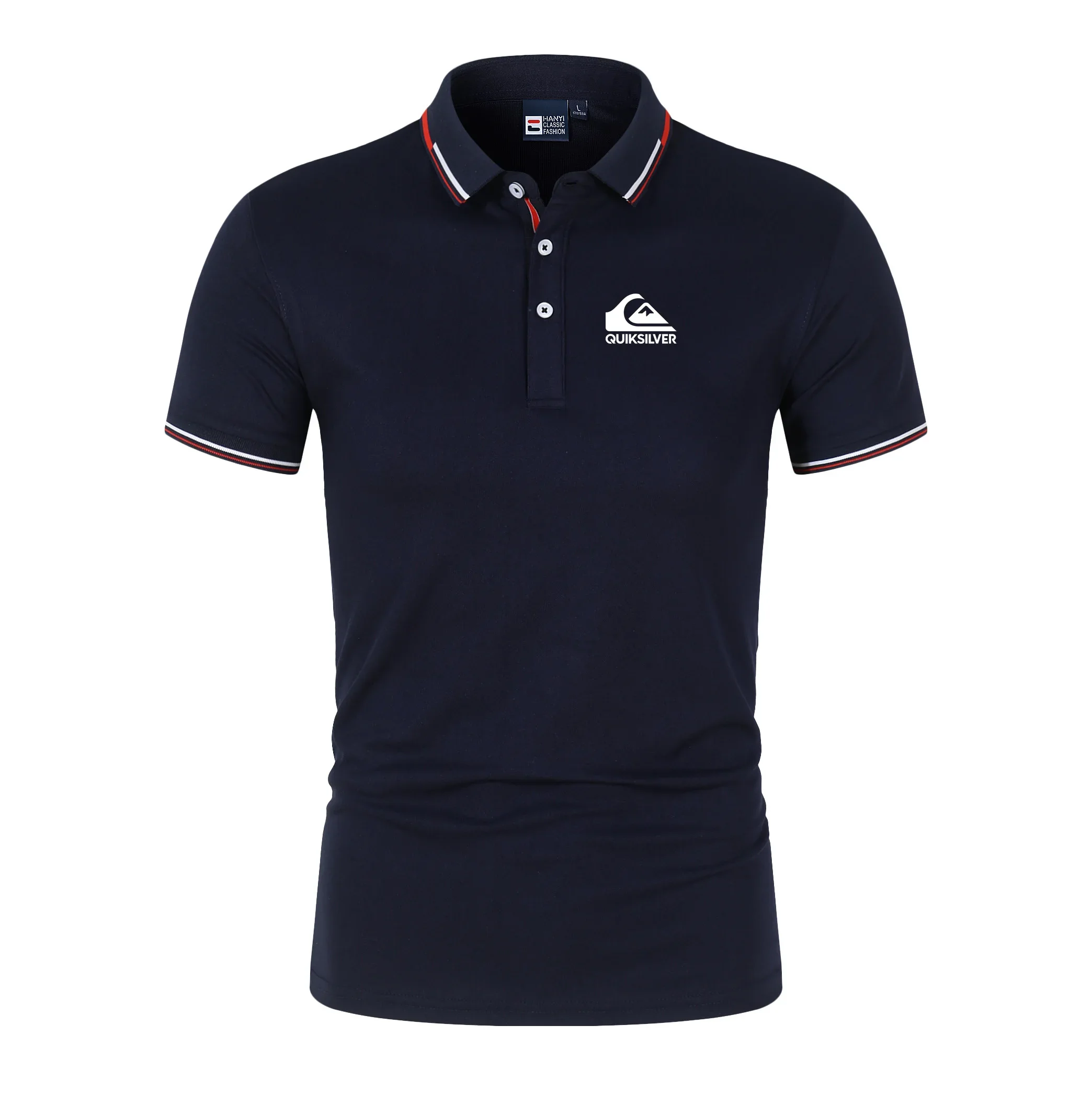 Quiksilver Men'S Business Polo Shirt Half-Sleeved Summer Casual Top Short-Sleeved T-Shirt For Men