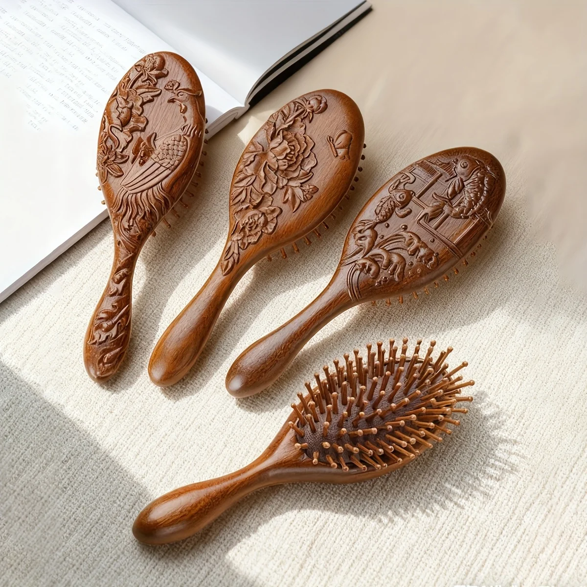 Airbag Massage Comb Meridian Comb Hair Care Sandalwood Comb Portable Anti Static Relieve Scalp Hair Styling Accessories
