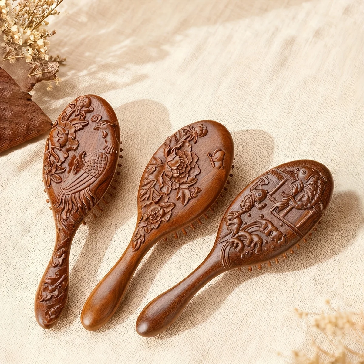Airbag Massage Comb Meridian Comb Hair Care Sandalwood Comb Portable Anti Static Relieve Scalp Hair Styling Accessories