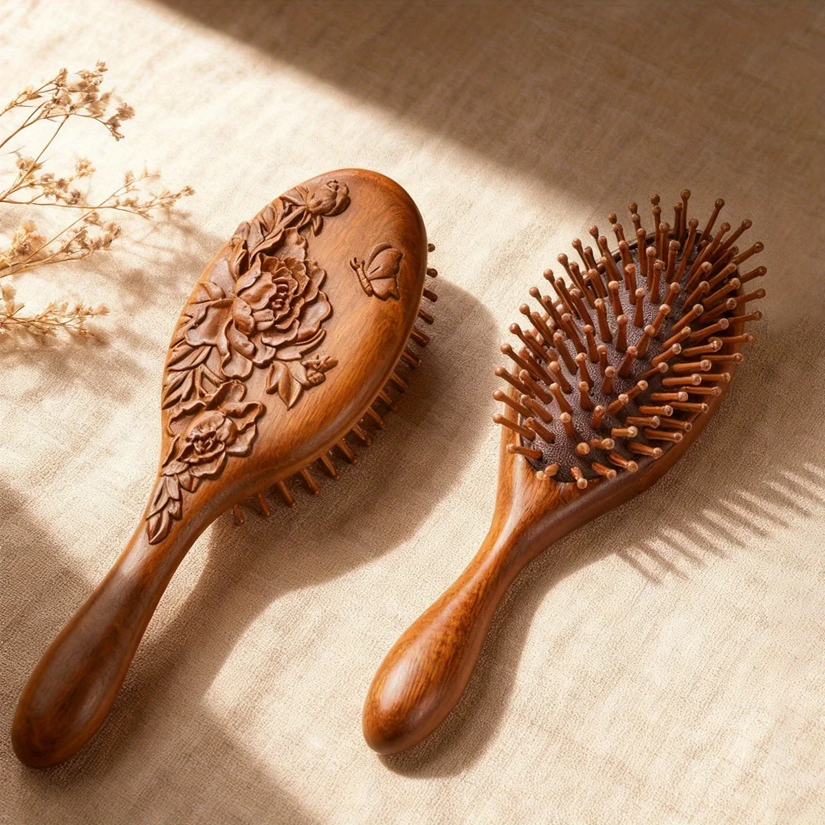 Airbag Massage Comb Meridian Comb Hair Care Sandalwood Comb Portable Anti Static Relieve Scalp Hair Styling Accessories