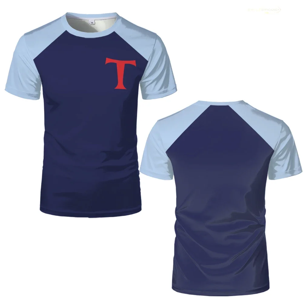 Tsubasa LENDERS 3D Print Sport Quick-dry Breathable Tshirt Men Outdoor Football Jersey Fan Cosplay Parent-child Short Sleeve Top