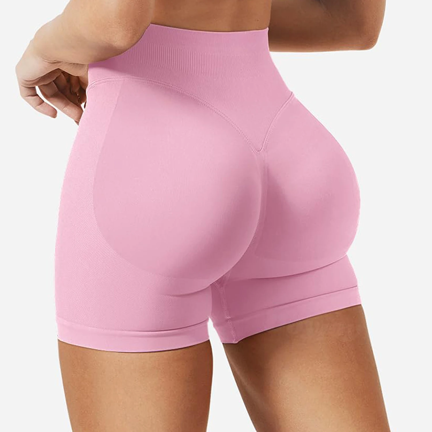 Summer Women Sexy Seamless Fitness Sports Biker Shorts Low Waist Gym Short Workout Scrunch Butt Yoga Leggings