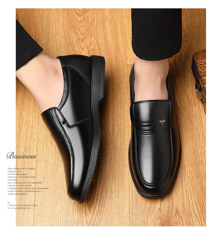 2026 New Genuine Leather Shoes Men Loafers Business Casual Shoes Classic Soft Leather Hombre Breathable Flat Shoes