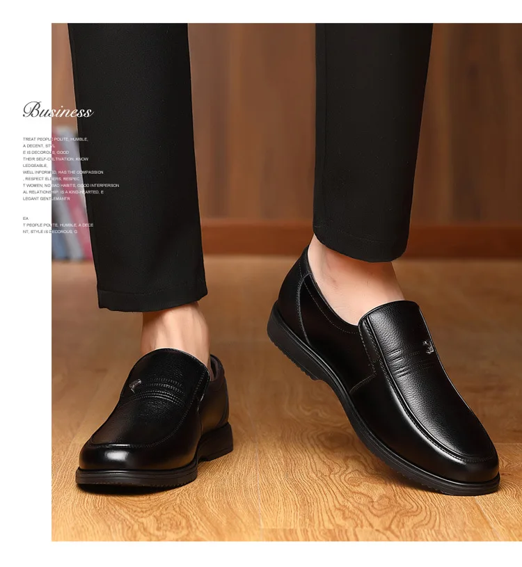 2026 New Genuine Leather Shoes Men Loafers Business Casual Shoes Classic Soft Leather Hombre Breathable Flat Shoes