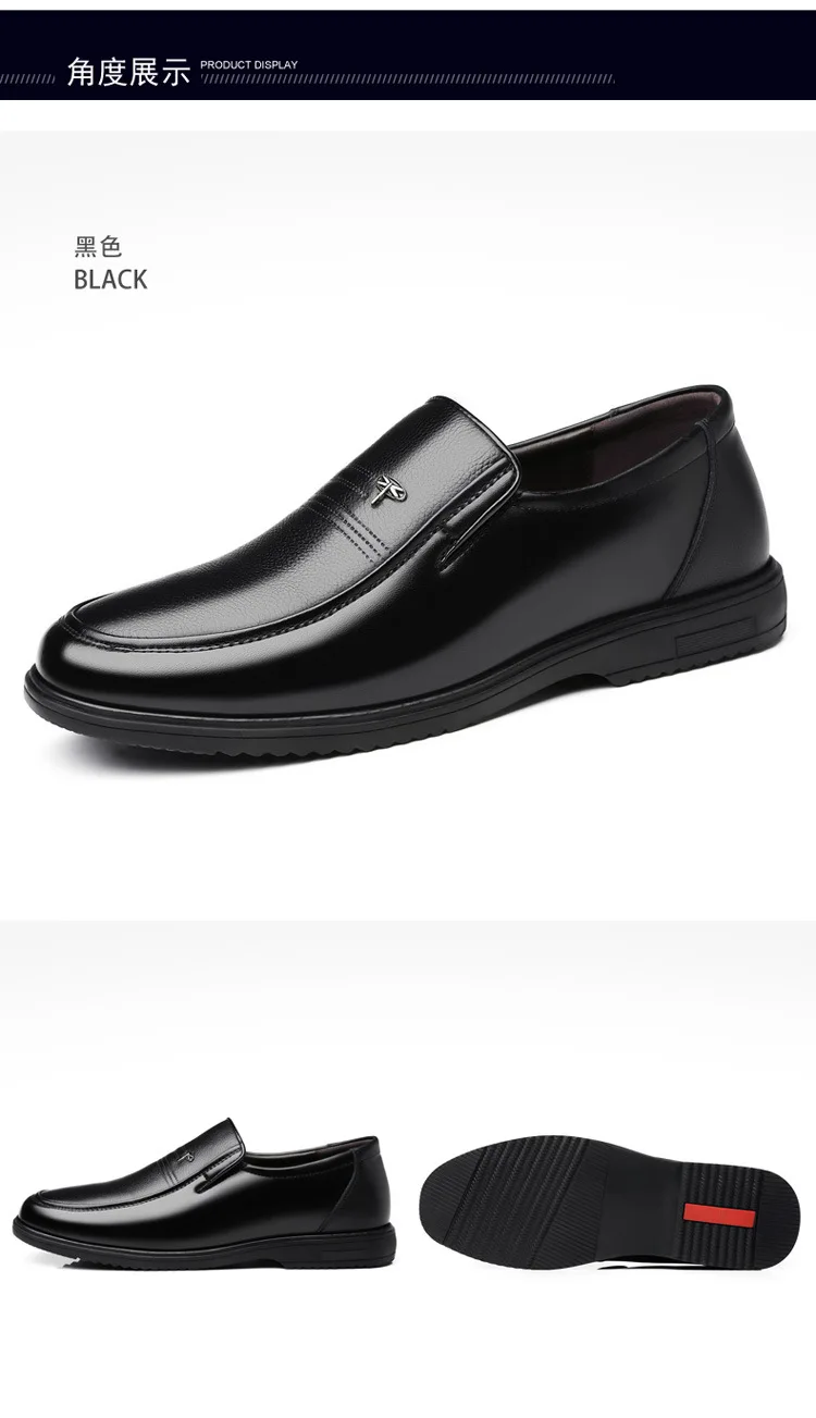 2026 New Genuine Leather Shoes Men Loafers Business Casual Shoes Classic Soft Leather Hombre Breathable Flat Shoes