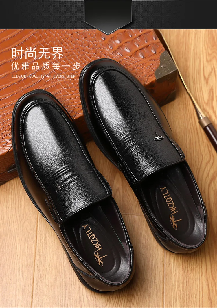 2026 New Genuine Leather Shoes Men Loafers Business Casual Shoes Classic Soft Leather Hombre Breathable Flat Shoes