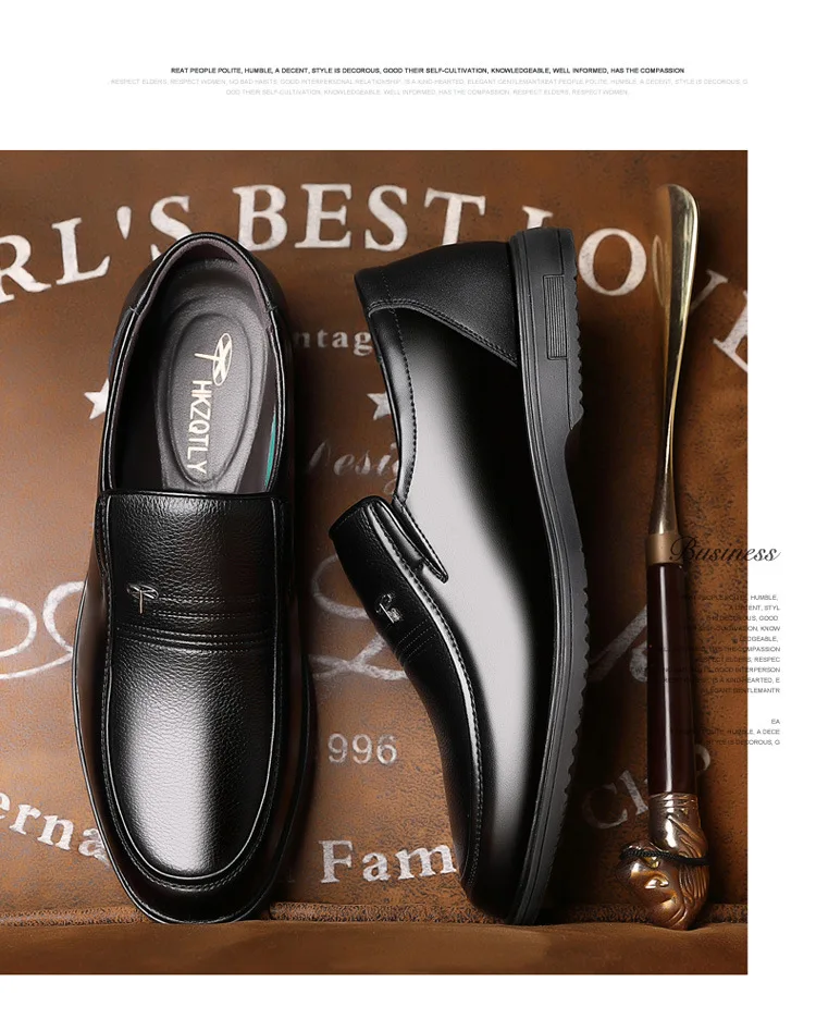 2026 New Genuine Leather Shoes Men Loafers Business Casual Shoes Classic Soft Leather Hombre Breathable Flat Shoes