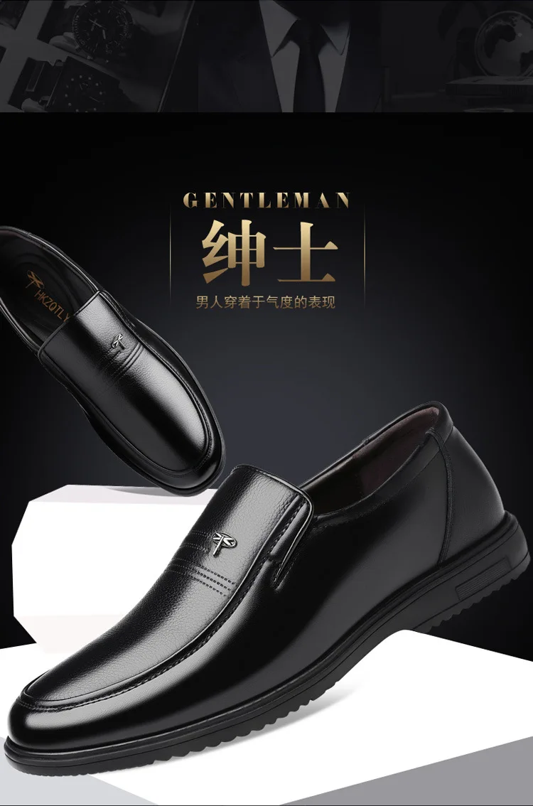 2026 New Genuine Leather Shoes Men Loafers Business Casual Shoes Classic Soft Leather Hombre Breathable Flat Shoes
