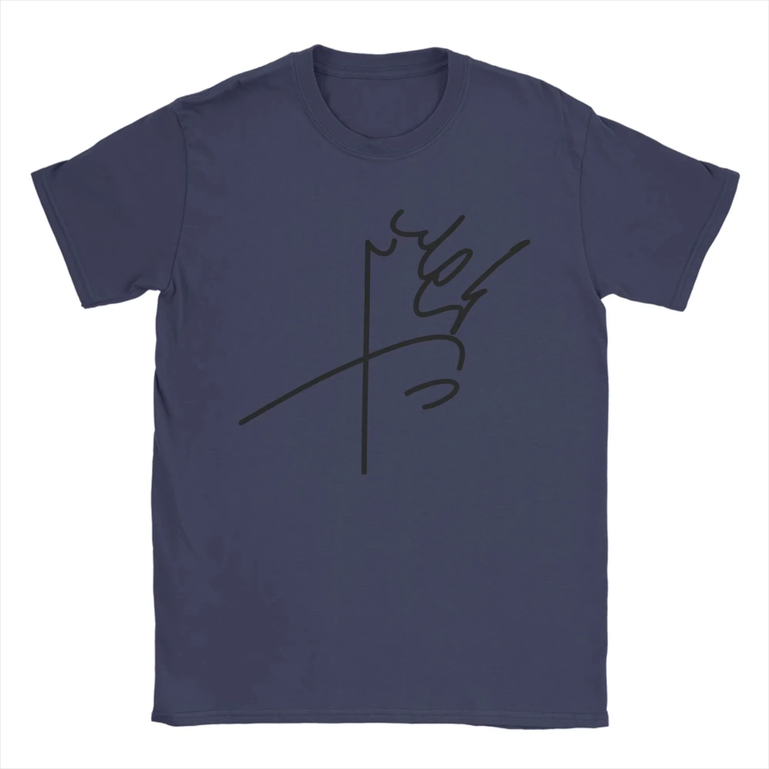 Men Summer T Shirt Mohammad Reza Pahlavi Signature T Shirts Tee Casual Short Sleeve Crew Neck Top Comfortable Breathable Top