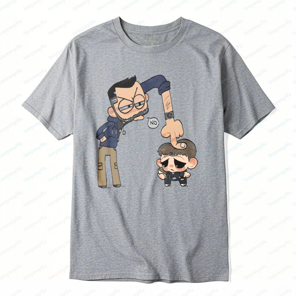 The Pitt Graphic Tee Funny Doctor Character Design Casual Tops Classics Portrait Slim Tshirt Trend Cute Kawaii Clothes for Women