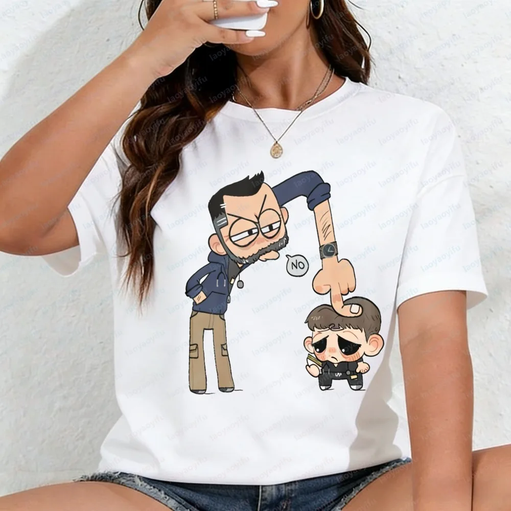 The Pitt Graphic Tee Funny Doctor Character Design Casual Tops Classics Portrait Slim Tshirt Trend Cute Kawaii Clothes for Women