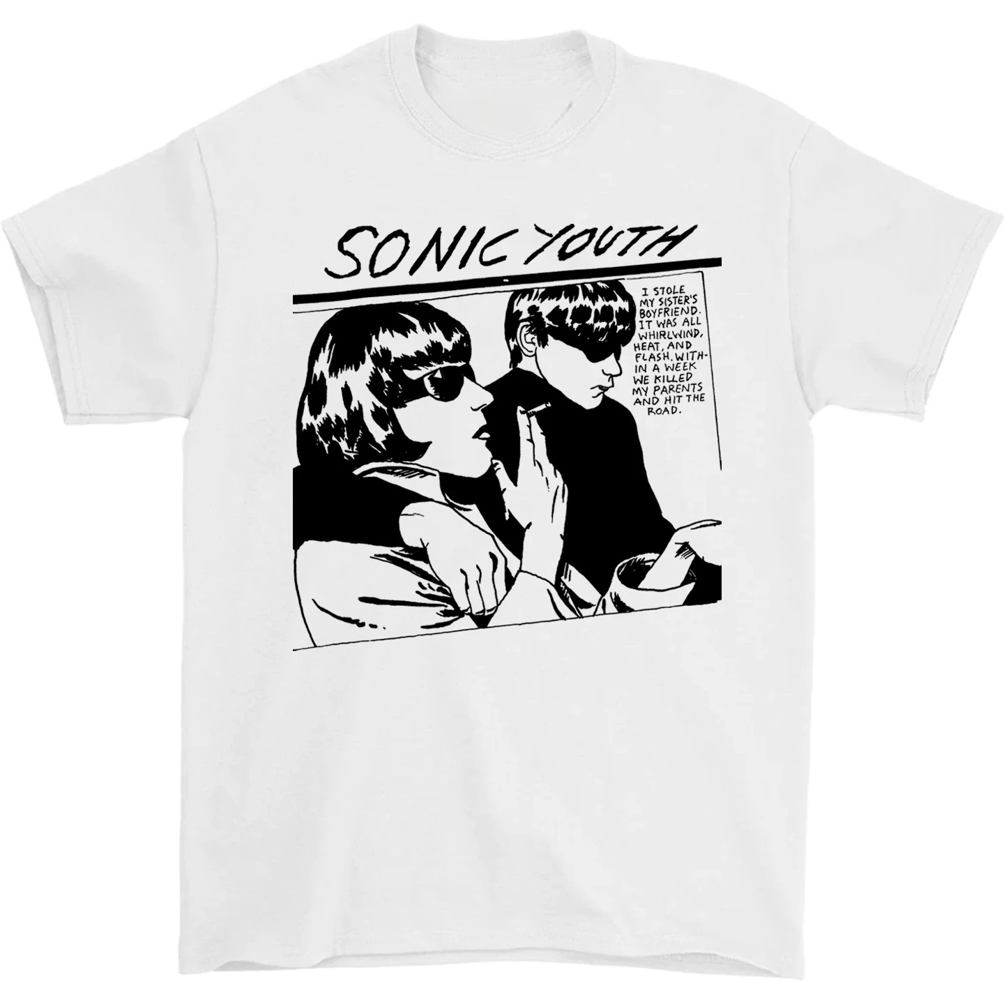 SONIC YOUTH Sonic Youth Band Rock Punk Casual T-Shirt Men's and Women's Luxury Band Brand Top