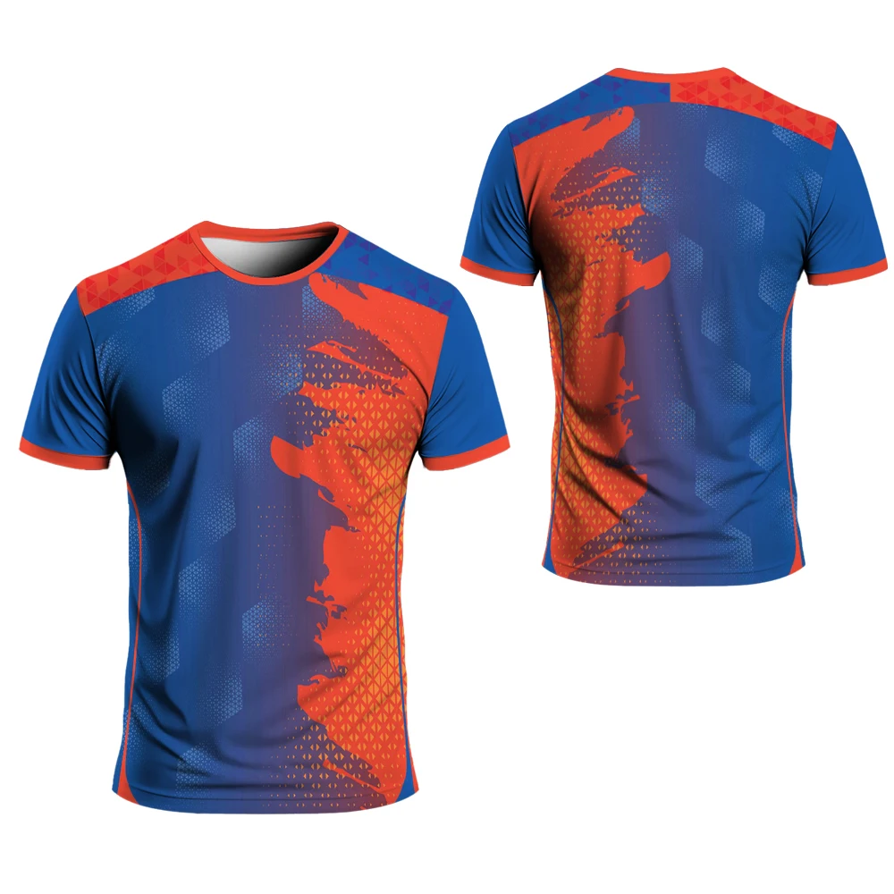 Gym Clothes Man Summer Crew Neck Quick Dry T-Shirt Tennis Badminton Ping-Pong Sportswear Outdoor Running Fitness Men's T Shirts