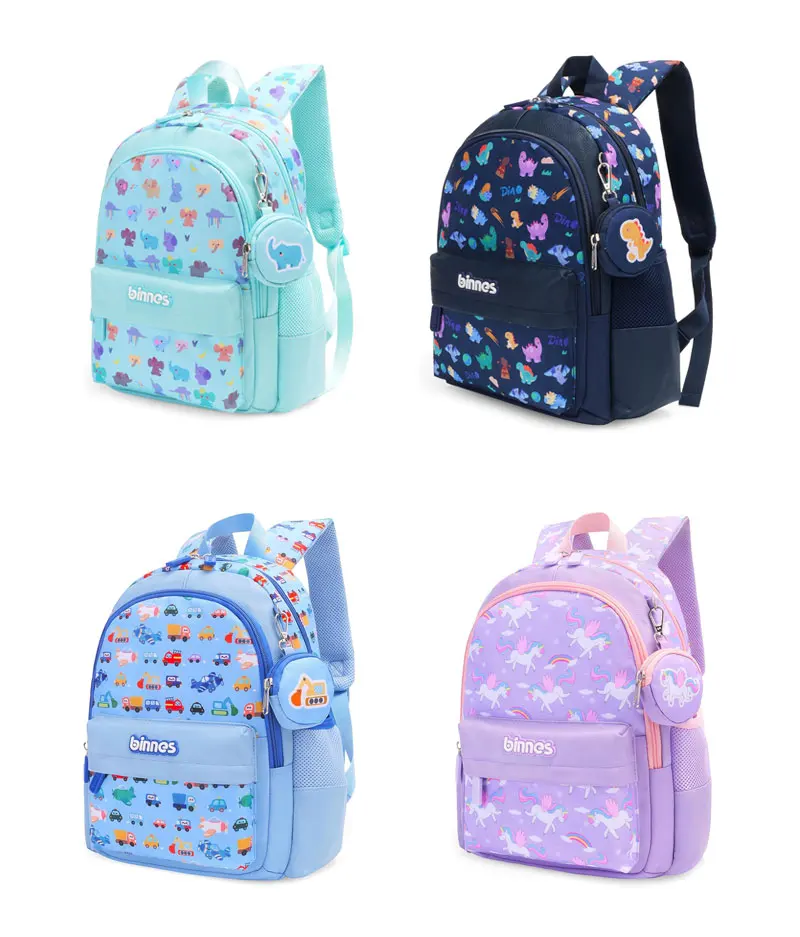 Nylon Backpack for Girls with Coin Purse, Preschool Bag, Lightweight  School Bag for Kids Age 2-6
