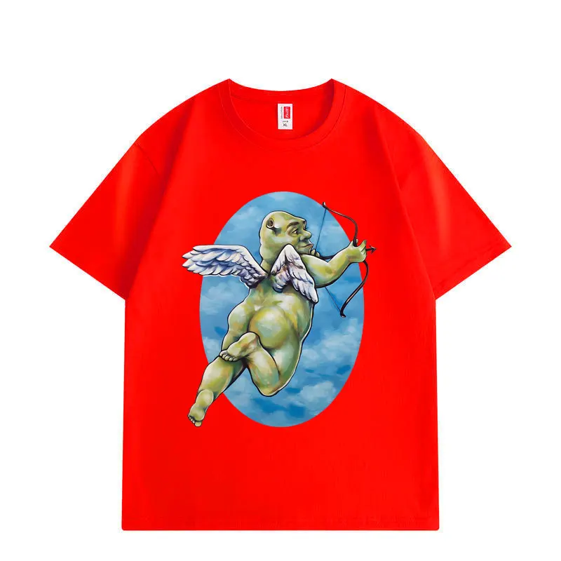 2026 New Cherub Shrek Funny Meme T Shirts High Quality Fashion T-shirt Men Women Casual Cotton Short Sleeve T-shirts Sumemr