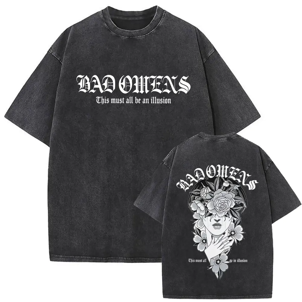 Washed Vintage Bad Omens Do You Feel Love Tour 2026 Men Women T-shirt Summer Retro Rock Streetwear Gothic Metal Style T-shirts